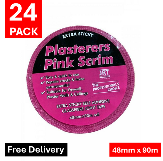 24 x JRT Pink Scrim Tape 48mm x 90m