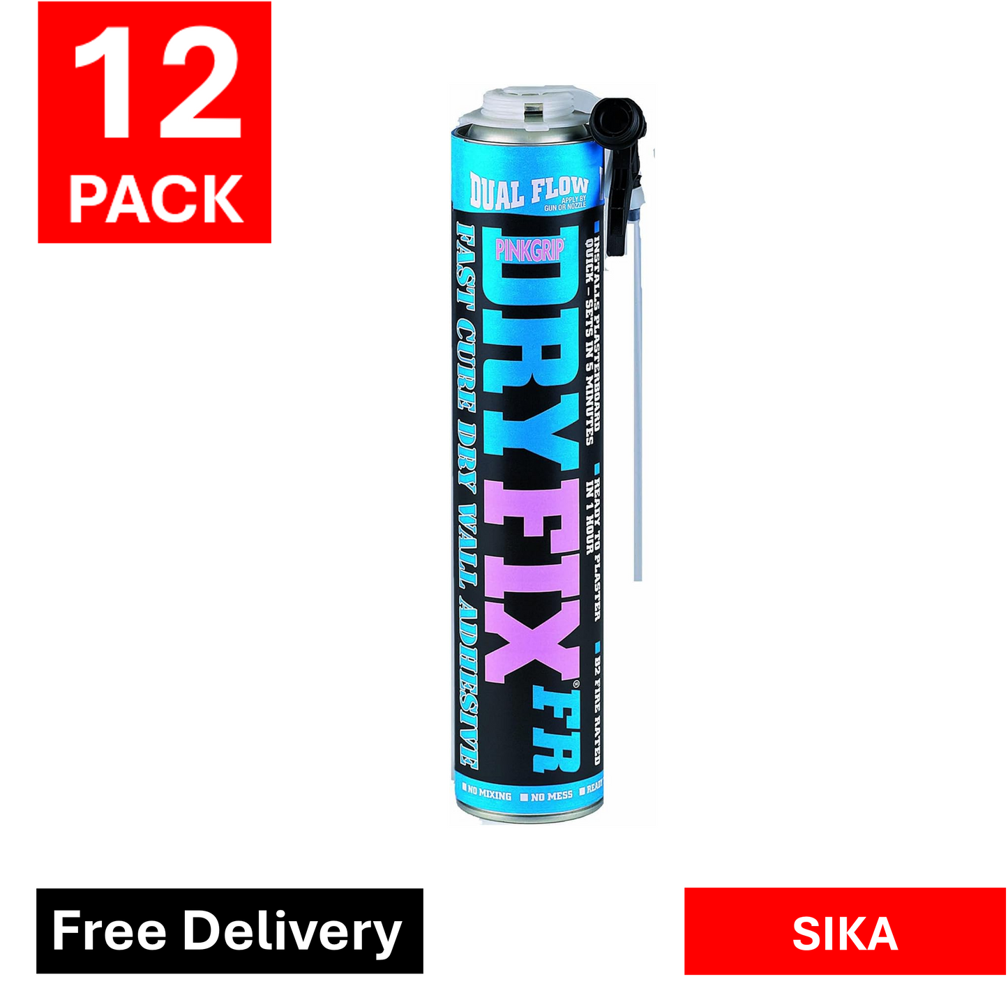 12 x Pink Grip Dry Fix 750ml
